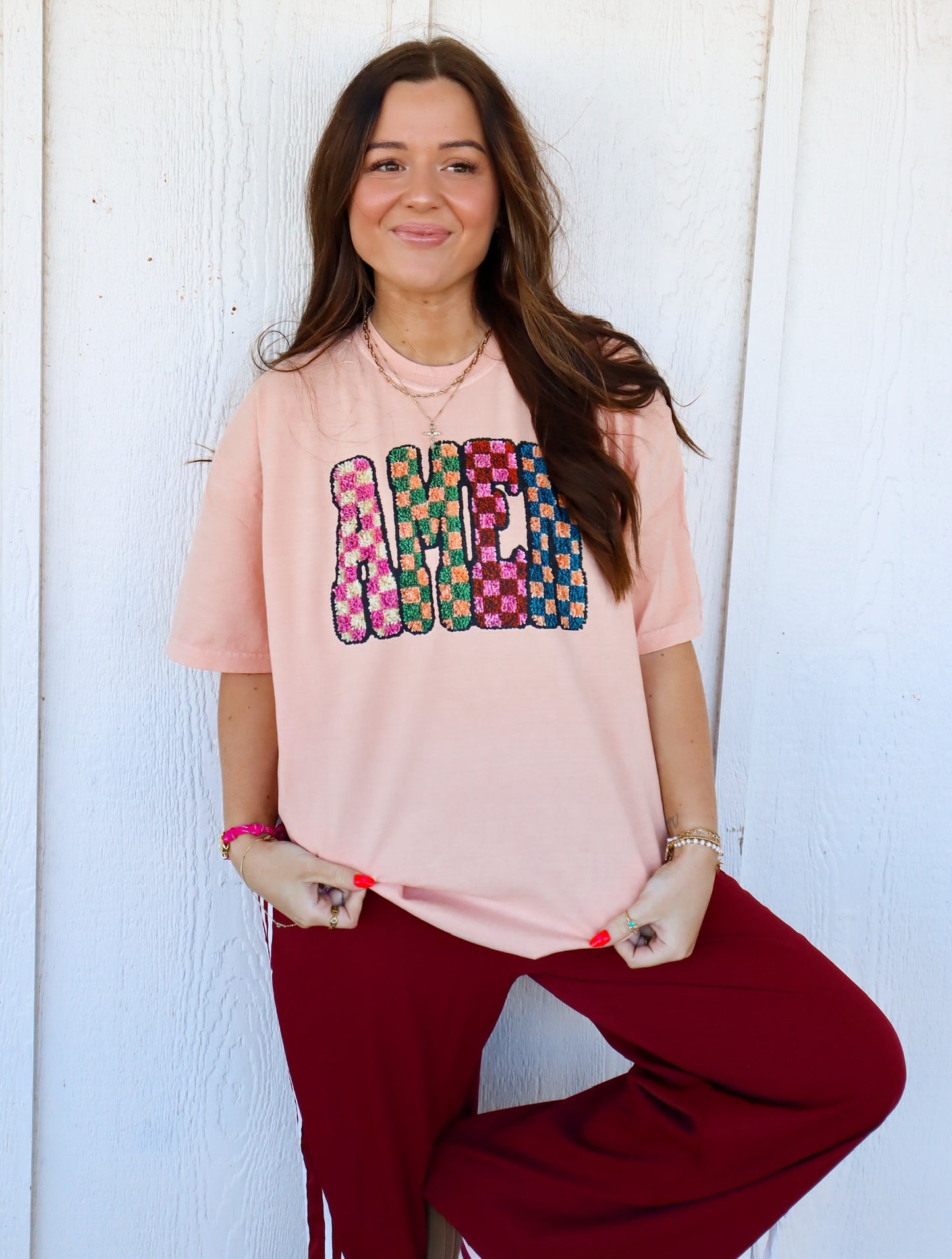 Checkered Amen Graphic