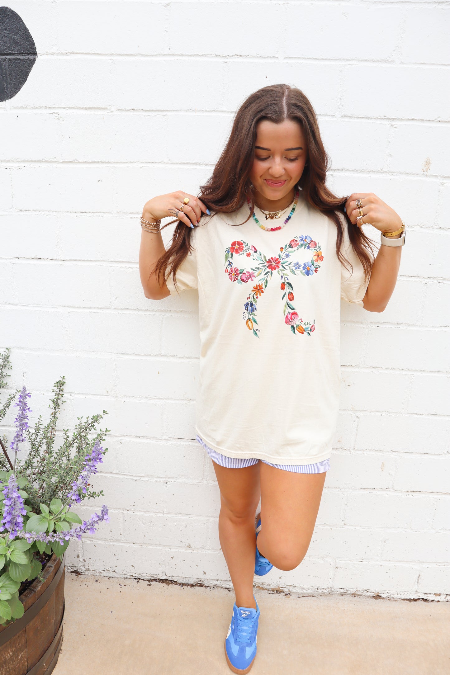 Floral Bow Tee