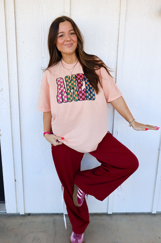 Checkered Amen Graphic