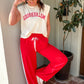 The MVP Striped Pant in Red