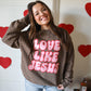 Jesus Loves You Cheetah Crewneck