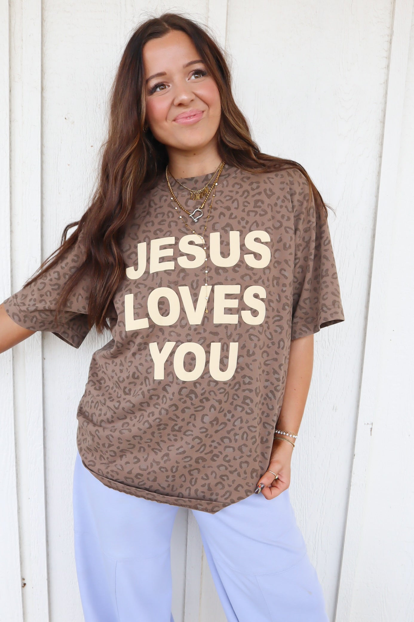 Jesus Loves You Cheetah Tee