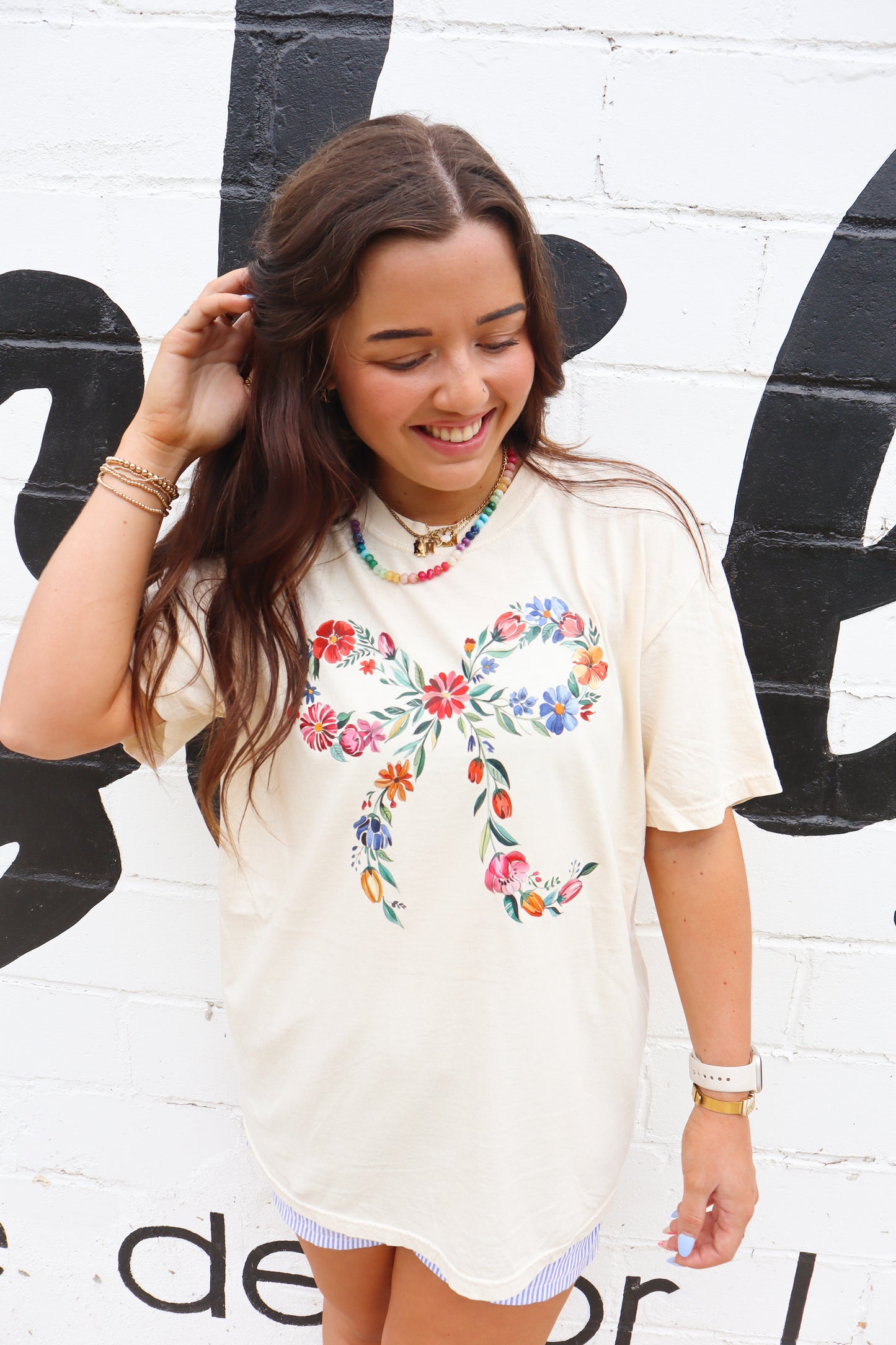 Floral Bow Tee