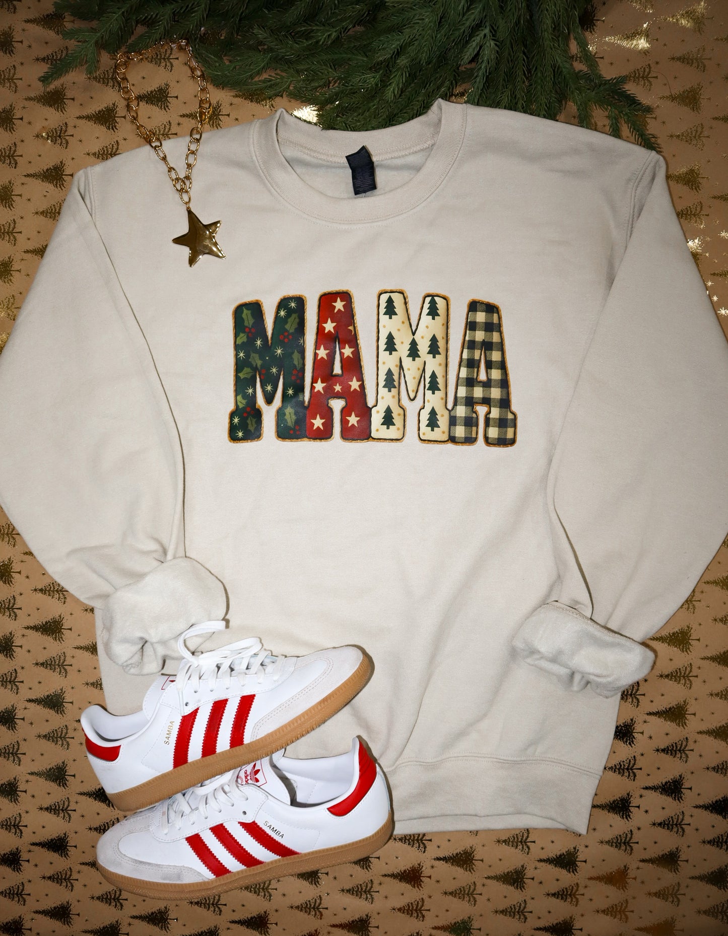 Patchwork Mama Crewneck