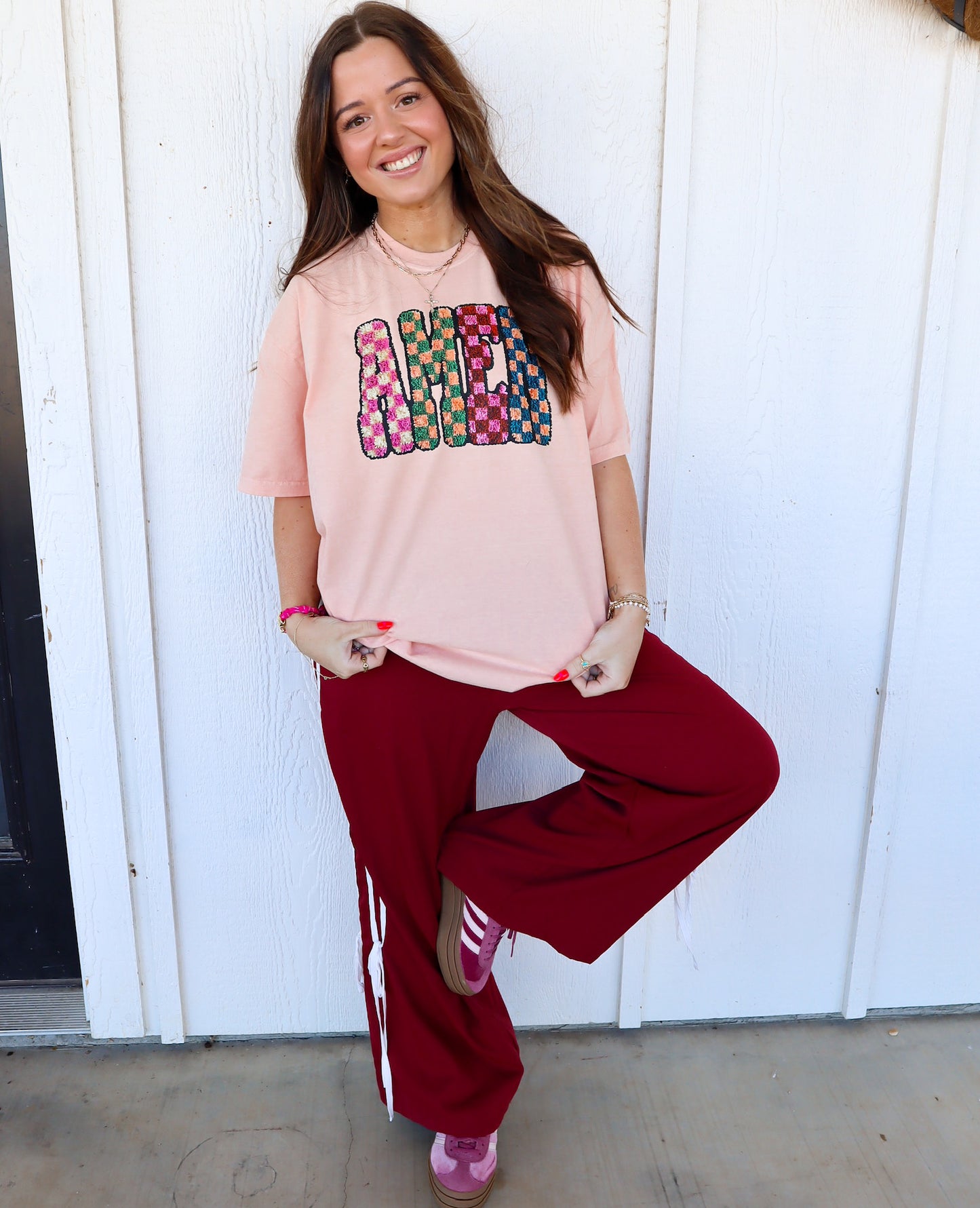 Checkered Amen Graphic