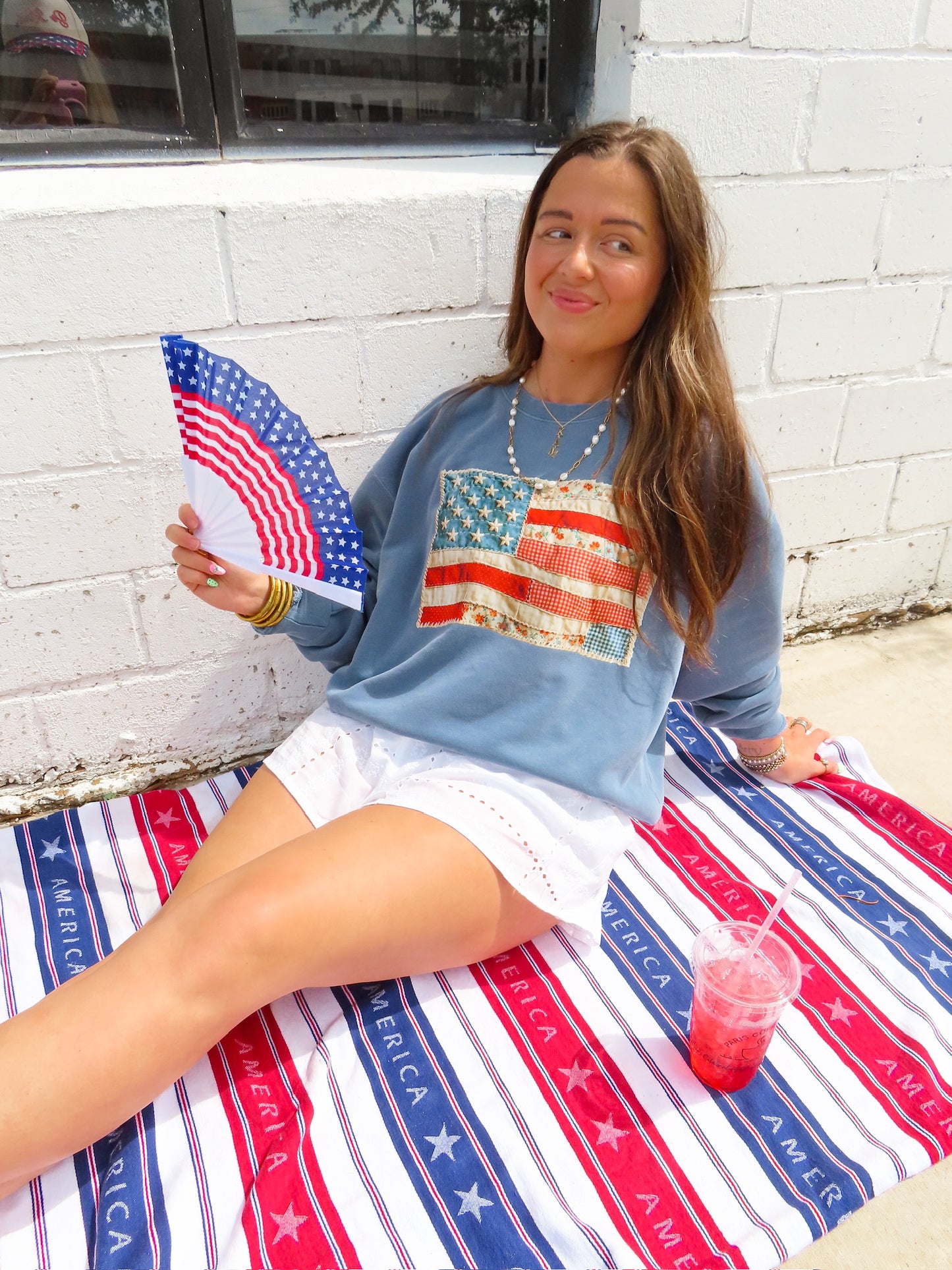 American Flag Crewneck