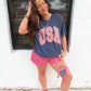 Gingham USA Tee