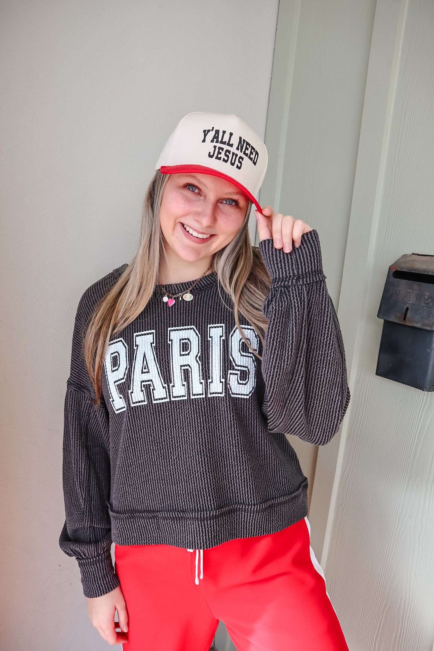 Paris Corded Sweatshirt