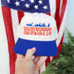 Red White & Brunette Trucker
