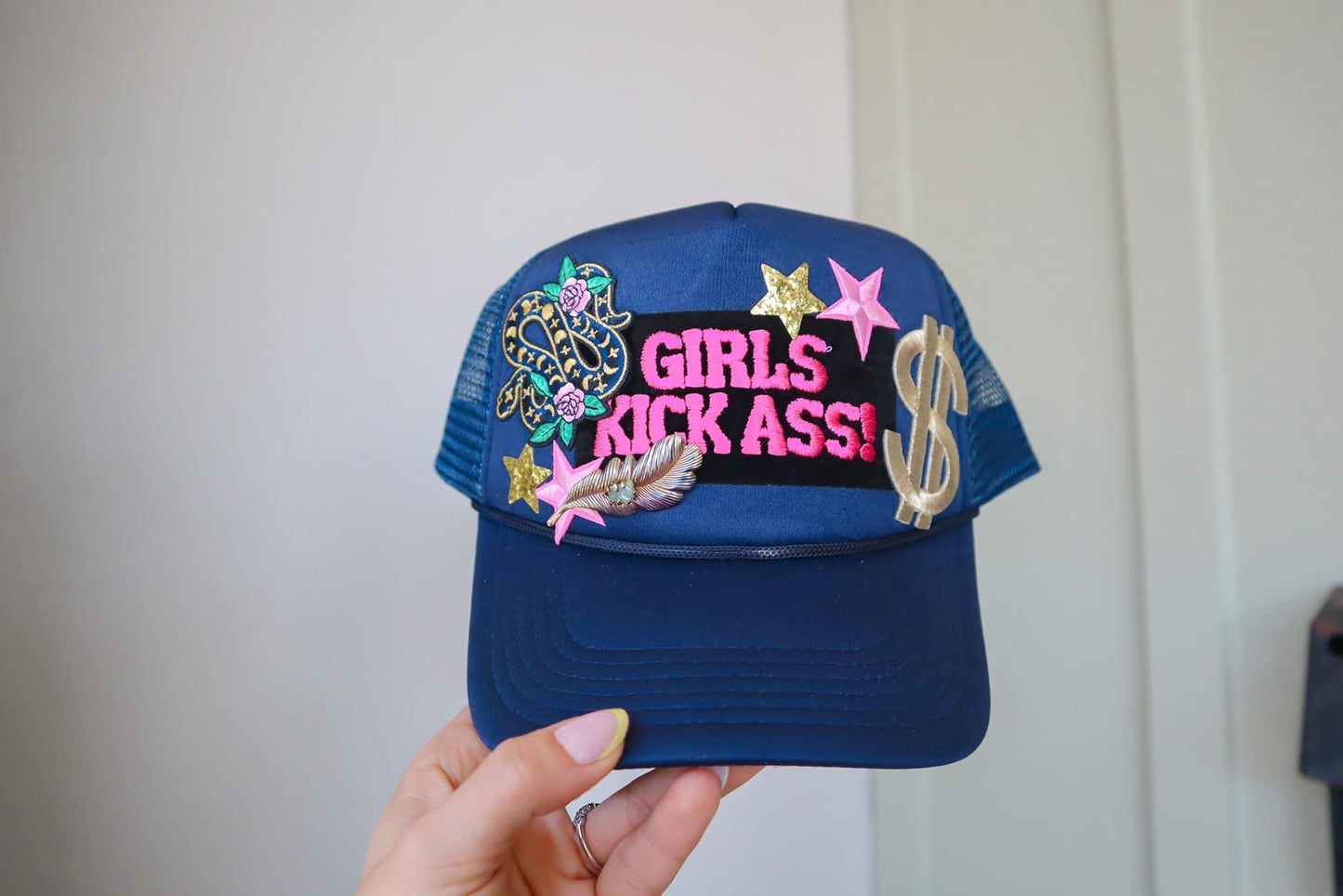 Girls Kick Ass Trucker Hat