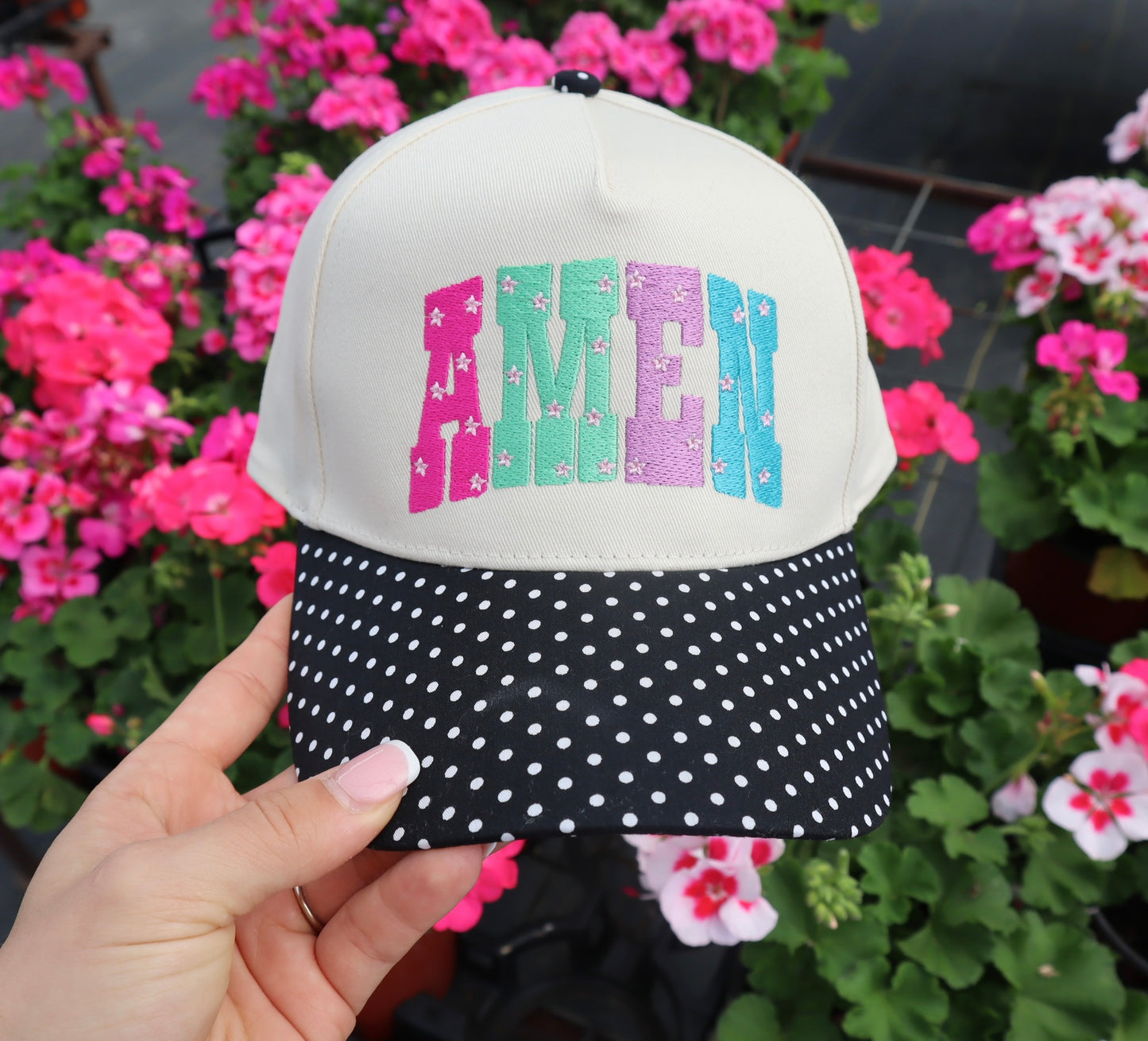 AMEN Polka Dot Trucker