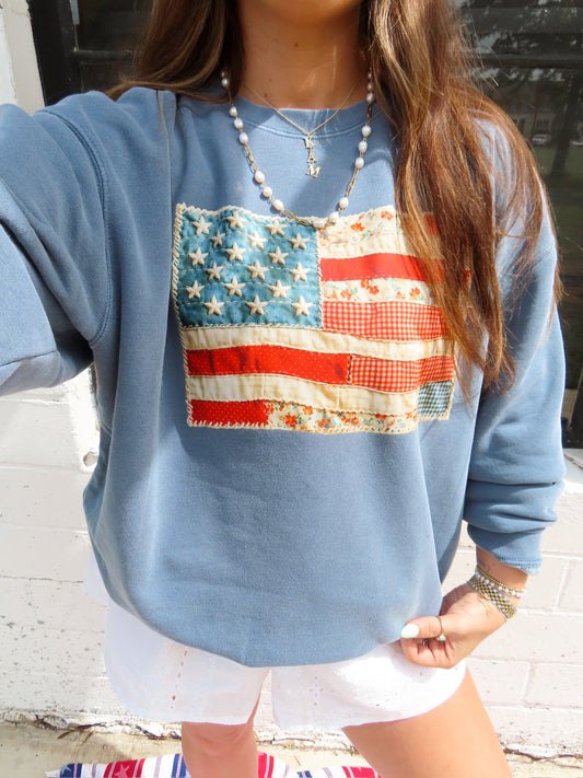 American Flag Crewneck