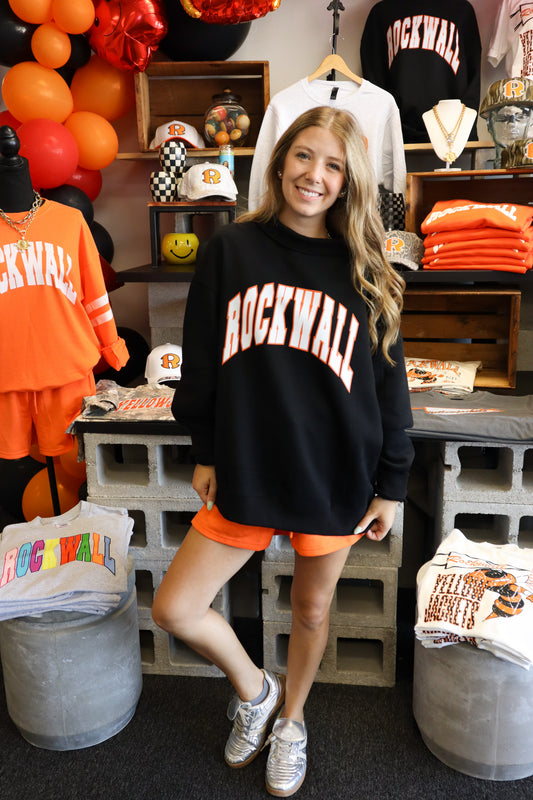 Rockwall Black Mockneck Sweatshirt