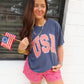 Gingham USA Tee