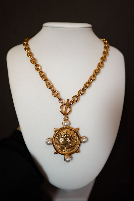 Pearl Coin Necklace