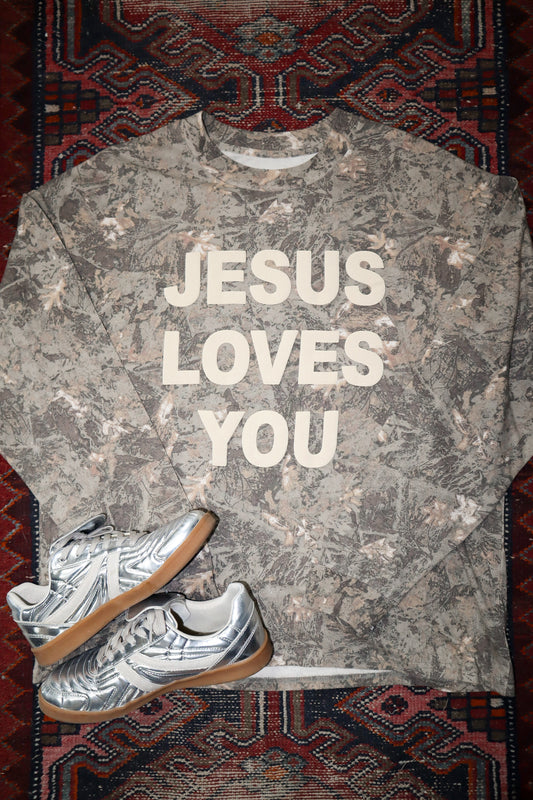 Jesus Loves You Long sleeve Camo Tee