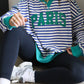 Striped Paris Crewneck