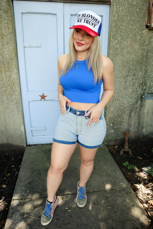 Color Block Judy Blue Shorts