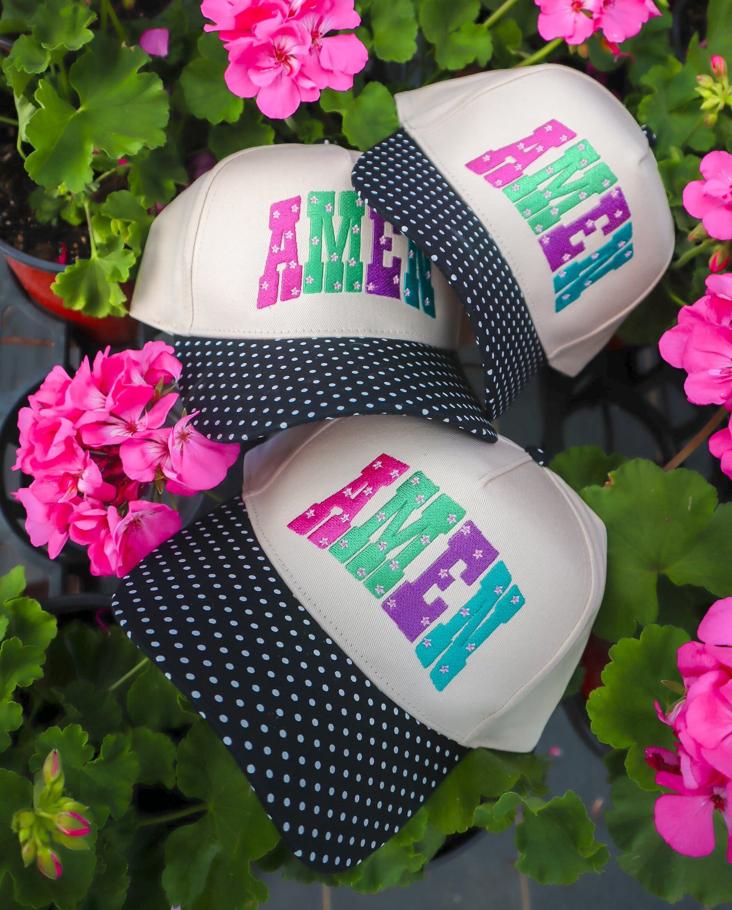 AMEN Polka Dot Trucker