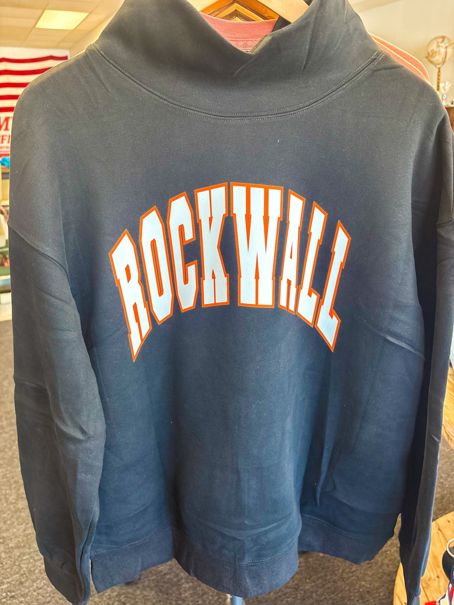 Rockwall Black Mockneck Sweatshirt